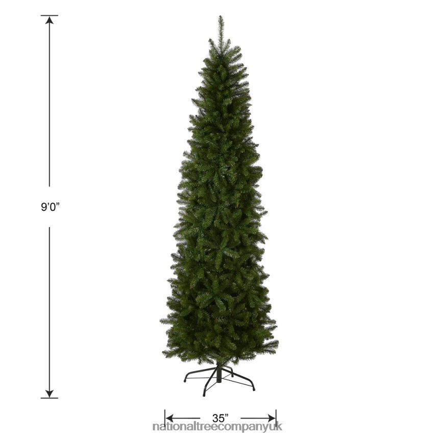 Trees | National Tree Company Artificial Slim Christmas Tree Green Kingswood Fir Includes Stand 9 Feet F2L4F118